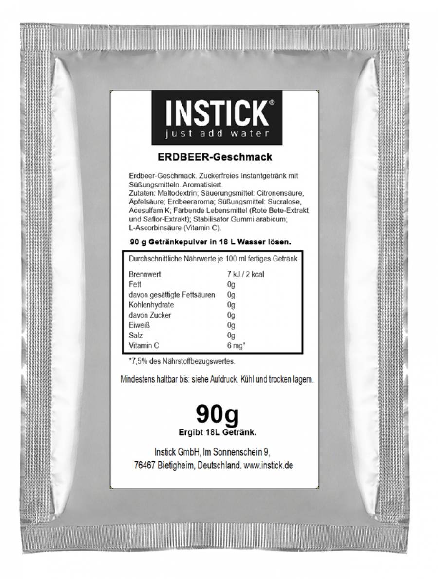 INSTICK Erdbeere 90g Packung (für 18 L)