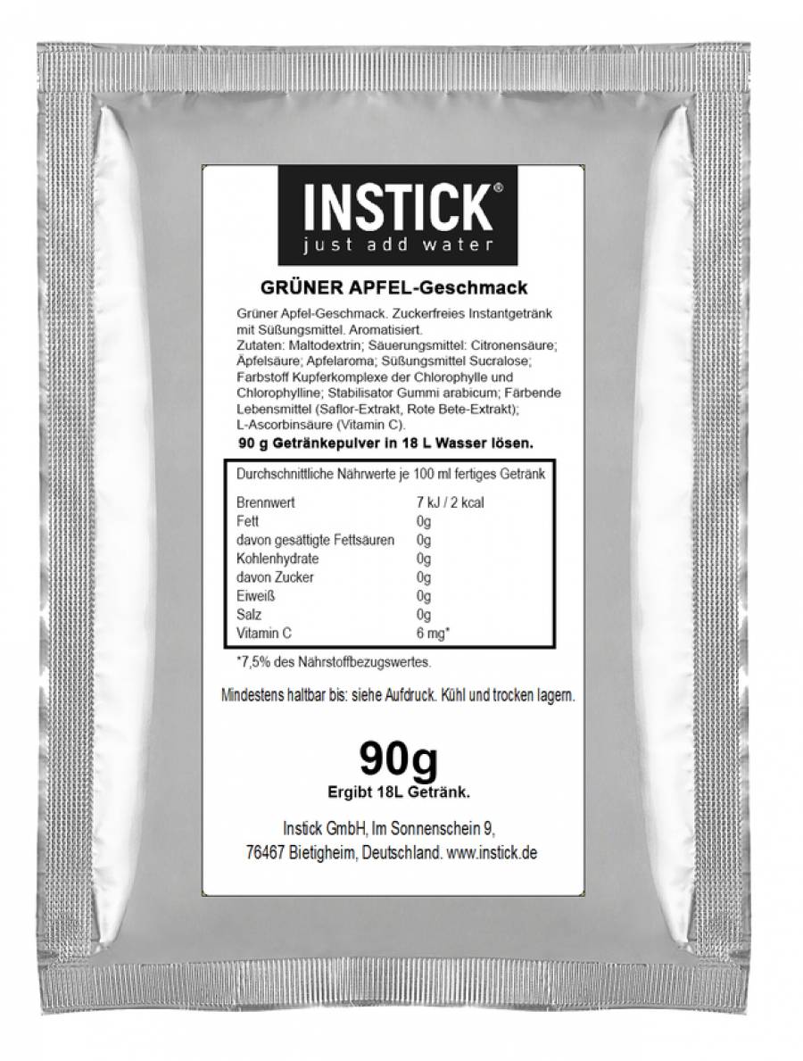 INSTICK Grüner Apfel 90g Packung (für 18 L)